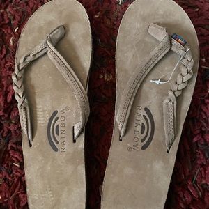 Flirty Braidy - Single Layer Premier Leather 1/2" Narrow Strap with Braid